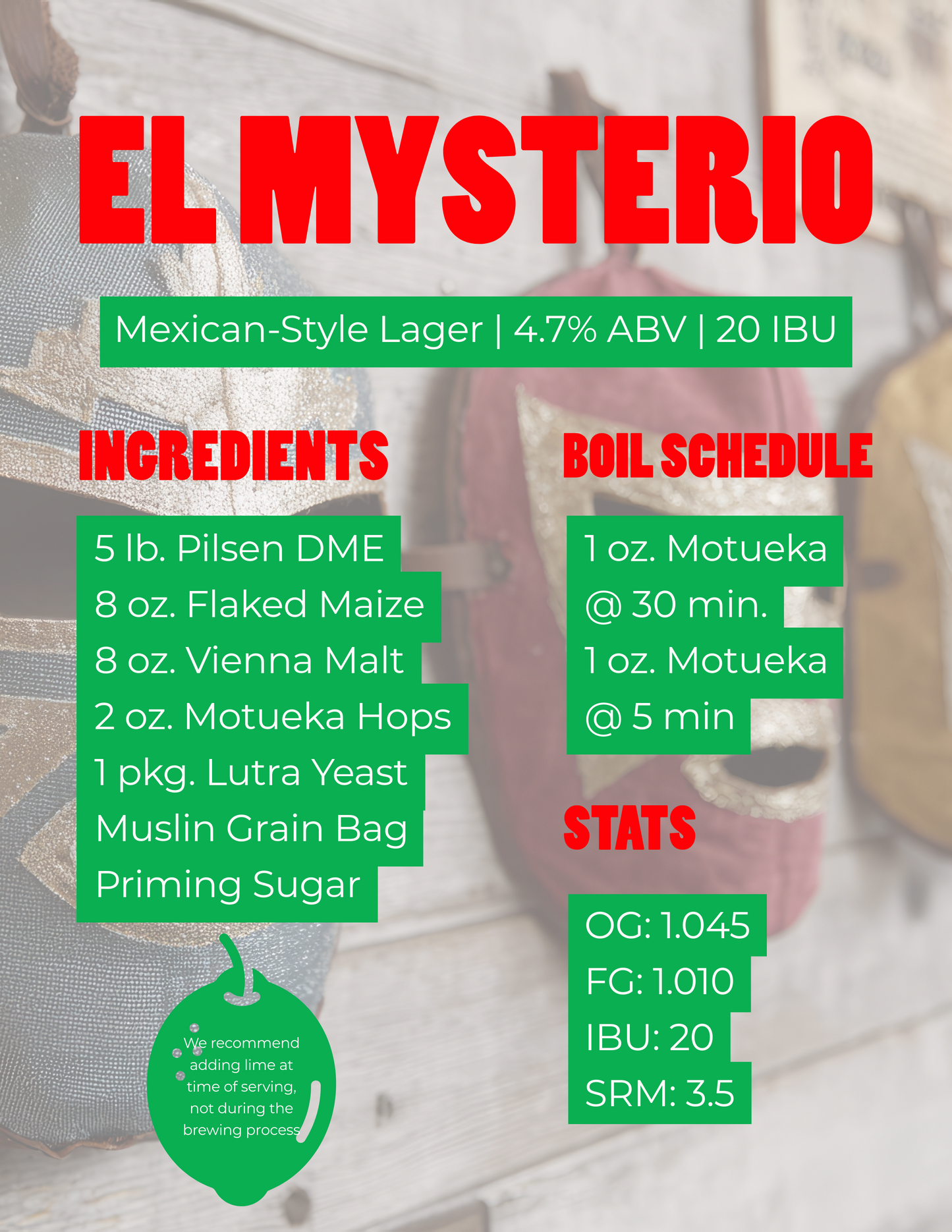 El Mysterio Extract Recipe Kit