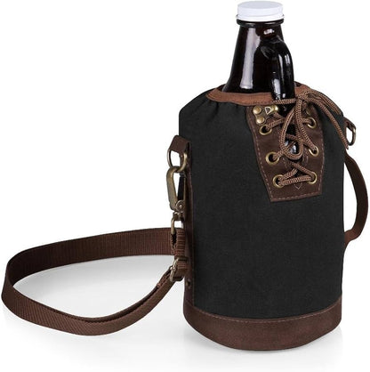 Insulated Waxed Canvas Growler Tote