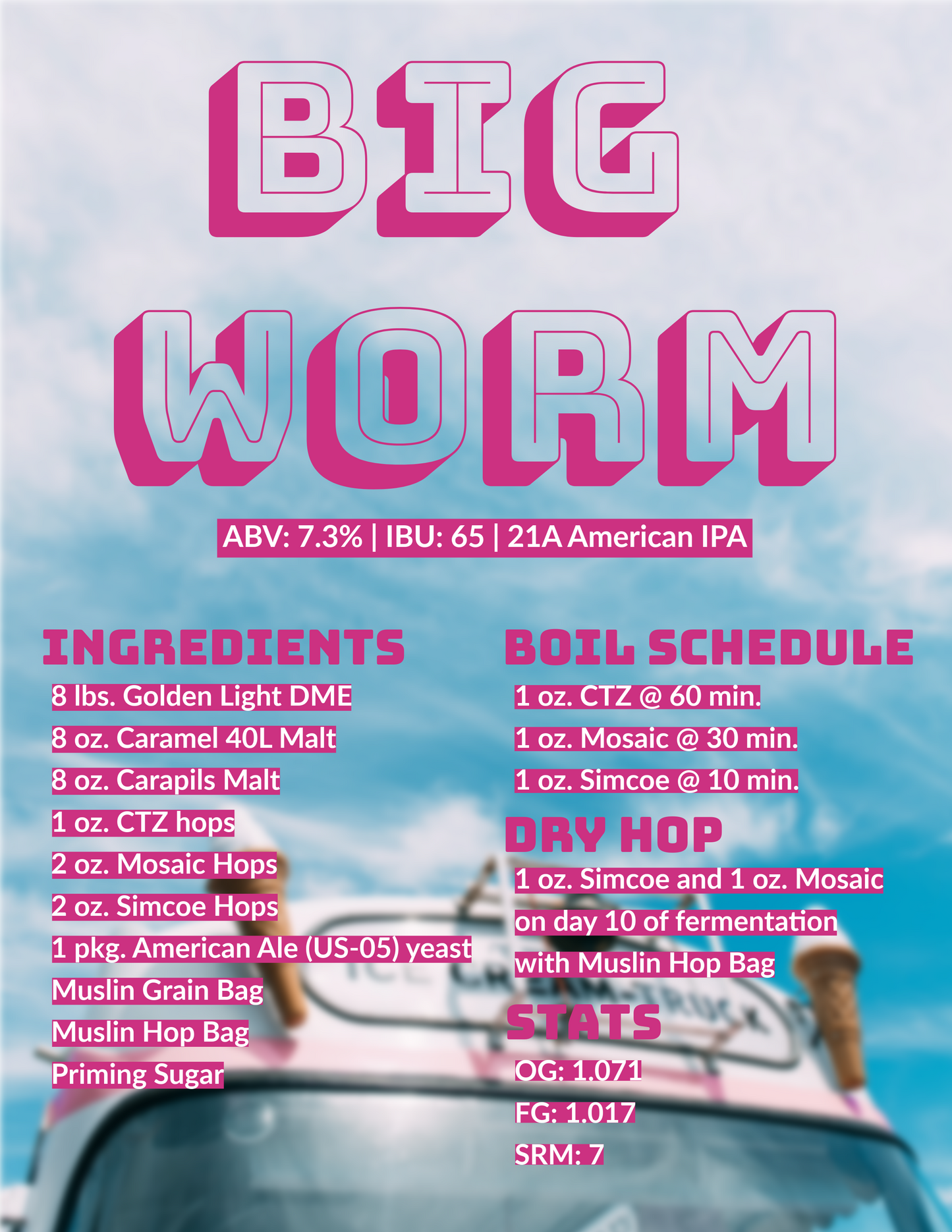 Big Worm Extract Recipe Kit