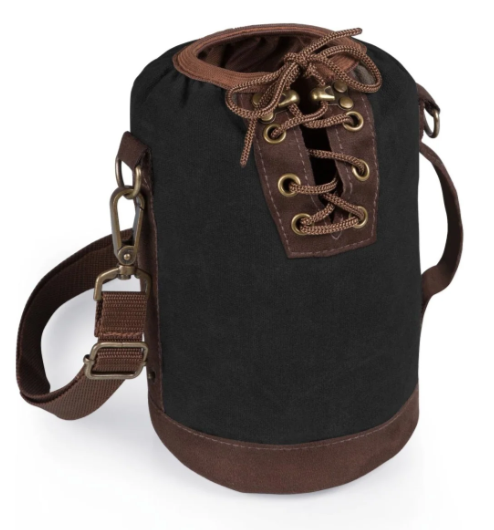 Insulated Waxed Canvas Growler Tote