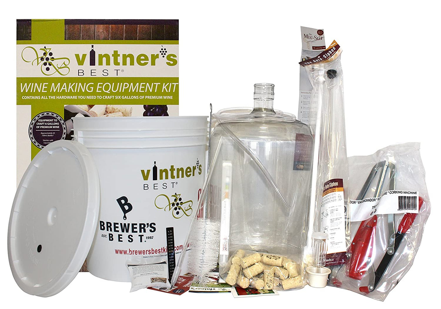 Vintner's Best Wine Making Equipment Kit, 6 Gallon